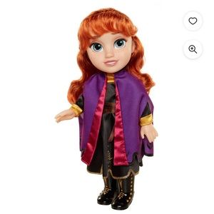 Disney Princess Doll Frozen 2 II Anna 14" Black Dress Red Hair Toy Jakks*